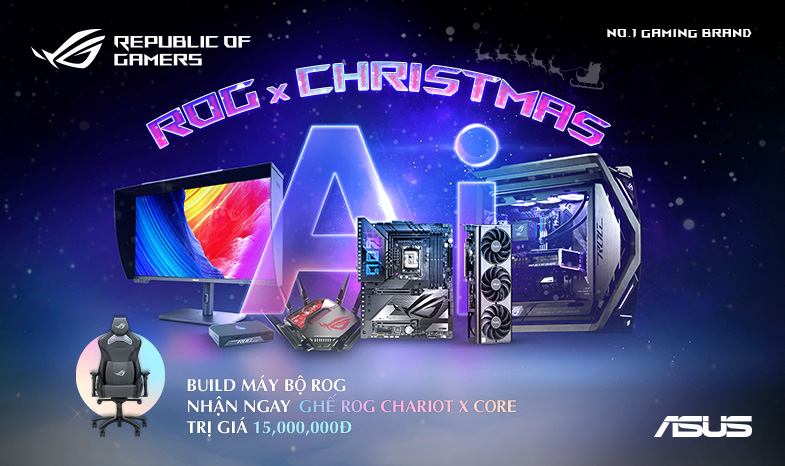 ROG X CHRISTMAS, NHẬN NGAY QUÀ TẶNG GIÁ TRỊ KHI BUILD TRỌN BỘ MÁY ROG SERIES!!! 