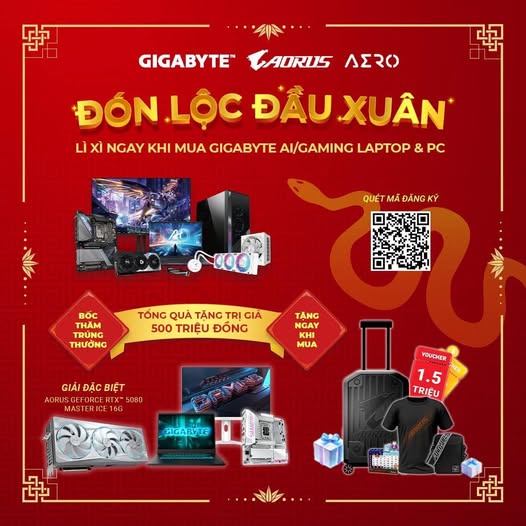 ĐÓN LỘC ĐẦU XUÂN, BỨT PHÁ THÀNH CÔNG” CÙNG GIGABYTE