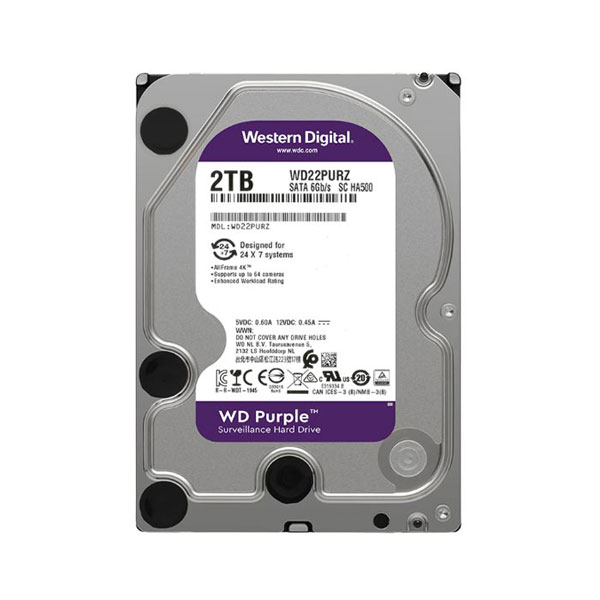 Ổ cứng HDD Western Purple 2TB - WD22PURZ (3.5 inch, 5400RPM, SATA, 256MB Cache)