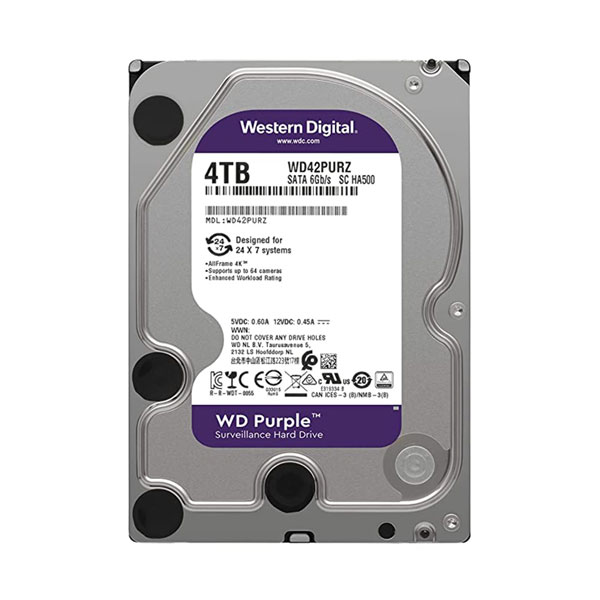 Ổ cứng HDD Western Purple 4TB - WD42PURZ (3.5 inch, 5400RPM, SATA, 256MB Cache)