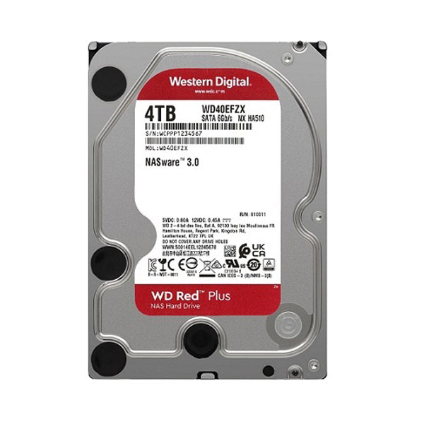 Ổ cứng HDD Western Red Plus 4TB - WD40EFZX (3.5 inch, 5400RPM, SATA, 128MB Cache)