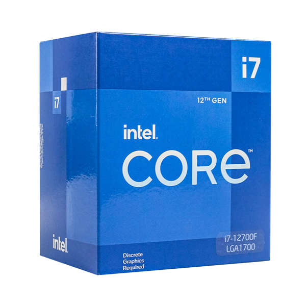 CPU Intel Core i7-12700F (Up To 4.80GHz, 12 Nhân 20 Luồng, 25M Cache, Alder Lake