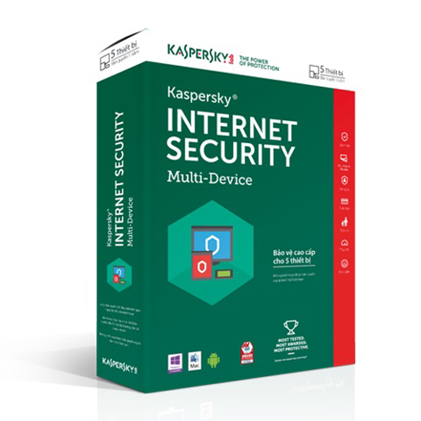 Phần mềm diệt Virus Kaspersky Internet Security (5PC/12T)