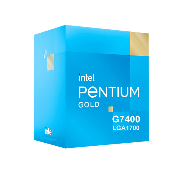 CPU Intel Pentium Gold G7400 Processor(3.70GHz, 2 nhân 4 luồng, 6MB Cache, 46W) - Socket Intel LGA1700, GPU UHD Intel 710)