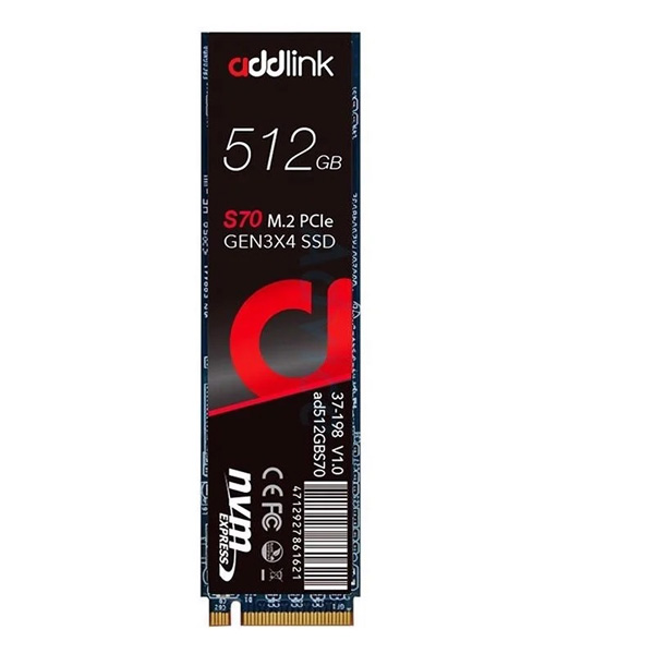 Ổ cứng SSD Addlink 512GB M.2 2280 PCIe NVMe Gen 3x4 (AD512GBS70LTM2P)
