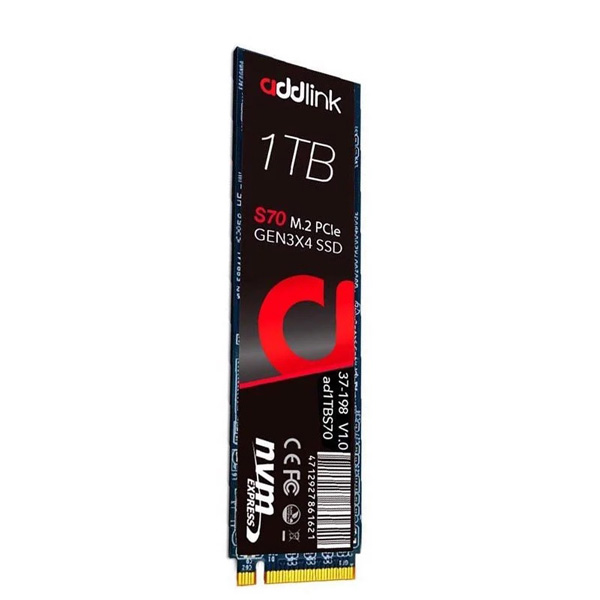 Ổ cứng SSD Addlink 1TB M.2 2280 PCIe NVMe Gen 3x4 (AD1TBS70LTM2P)