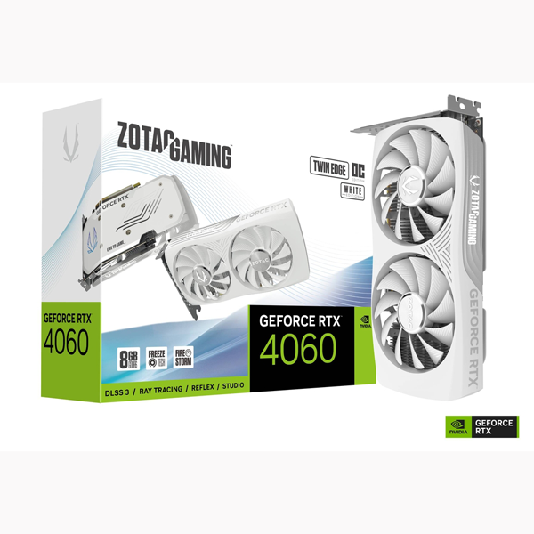 Card màn hình ZOTAC Gaming GeForce RTX 4060 8GB Twin Edge OC White Edition