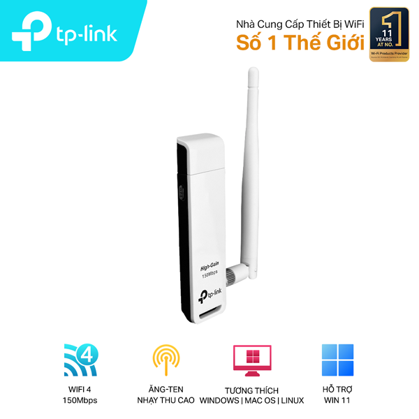 Cạc mạng không dây TP-Link USB TL-WN722N