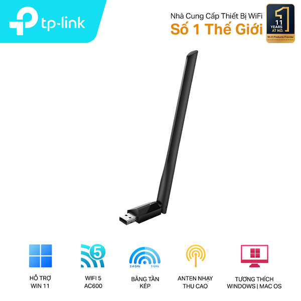 Cạc mạng không dây TP-Link USB Archer T2U Plus