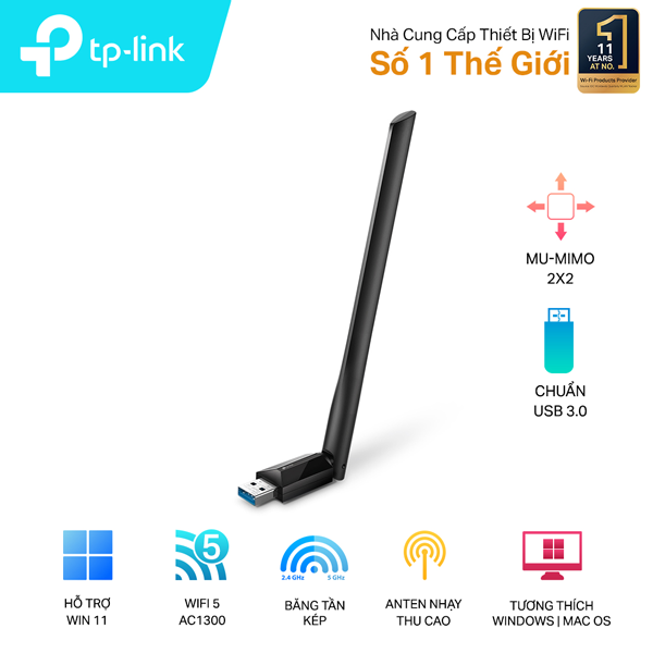 Cạc mạng không dây TP-Link USB Archer T3U Plus