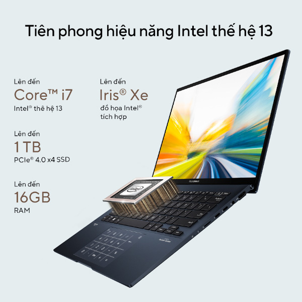 Laptop Asus Zenbook UX3402VA-KM203W (Core i5 1340P/ 16GB RAM/ 512GB SSD/ Intel Iris Xe Graphics/ 14.0inch WUXGA+/ Windows 11 Home/ Silver)