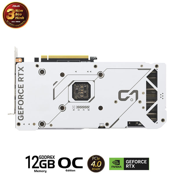Card màn hình ASUS Dual GeForce RTX™ 4070 SUPER White OC Edition 12GB GDDR6X (DUAL-RTX4070S-O12G-WHITE)