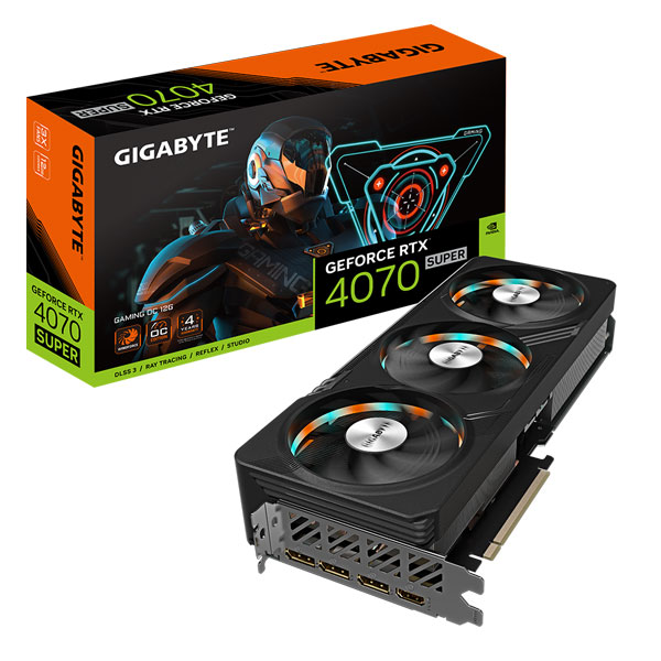 Card màn hình Gigabyte GeForce RTX™ 4070 SUPER GAMING OC 12G (GV-N407SGAMING OC-12GD)