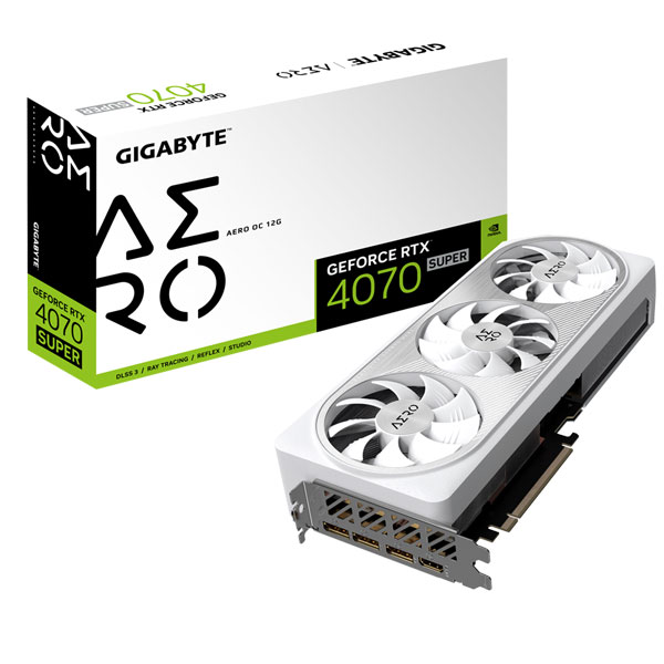 Card màn hình Gigabyte GeForce RTX™ 4070 SUPER AERO OC 12G (GV-N407SAERO OC-12GD)