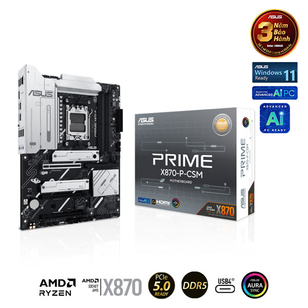 Mainboard Asus PRIME X870-P-CSM (AMD X870/AM5/DDR5/ATX)