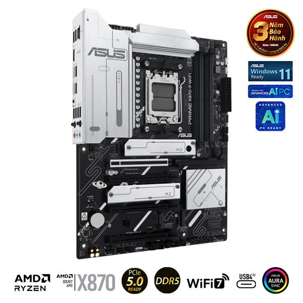 Mainboard Asus PRIME X870-P WIFI-CSM (AMD X870/AM5/DDR5/WIFI/ATX)