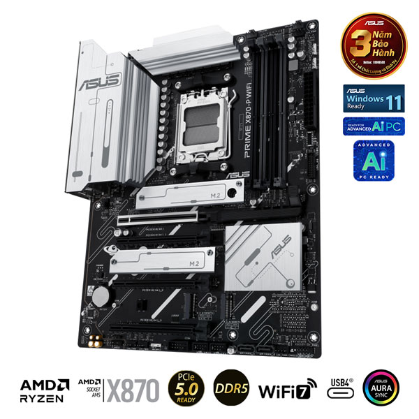 Mainboard Asus PRIME X870-P WIFI-CSM (AMD X870/AM5/DDR5/WIFI/ATX)