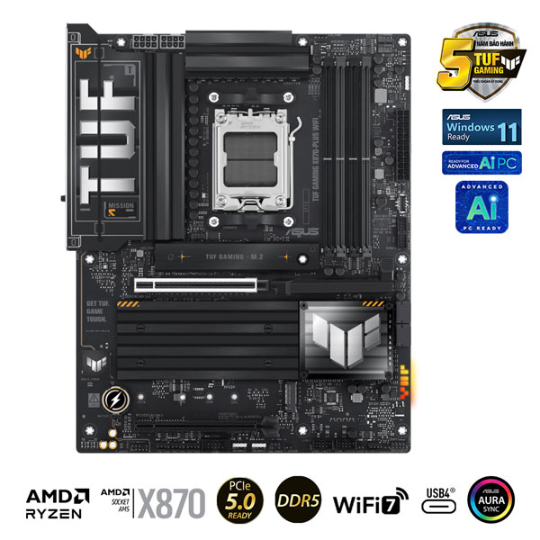 Mainboard Asus TUF GAMING X870-PLUS WIFI (AMD X870/AM5/DDR5/WIFI/ATX)