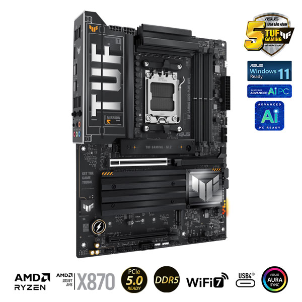 Mainboard Asus TUF GAMING X870-PLUS WIFI (AMD X870/AM5/DDR5/WIFI/ATX)