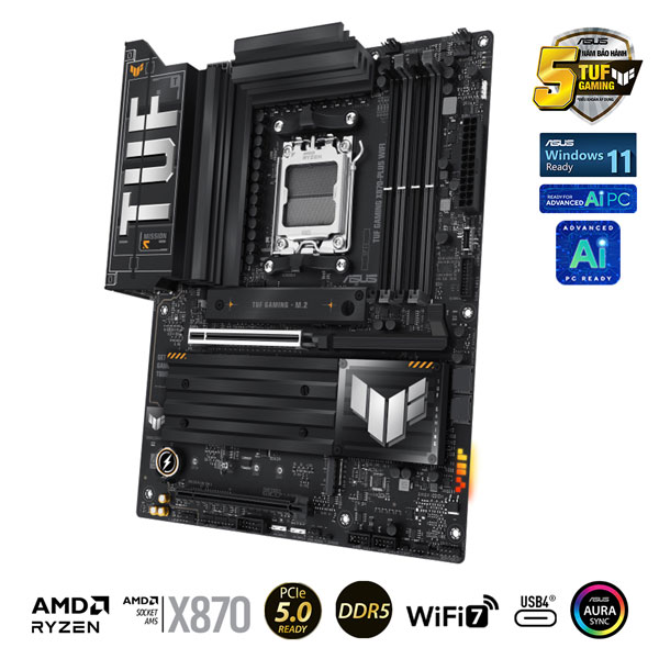 Mainboard Asus TUF GAMING X870-PLUS WIFI (AMD X870/AM5/DDR5/WIFI/ATX)