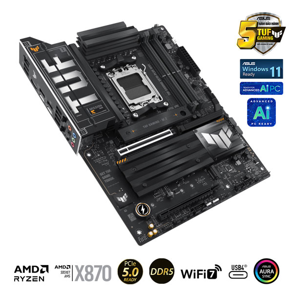 Mainboard Asus TUF GAMING X870-PLUS WIFI (AMD X870/AM5/DDR5/WIFI/ATX)