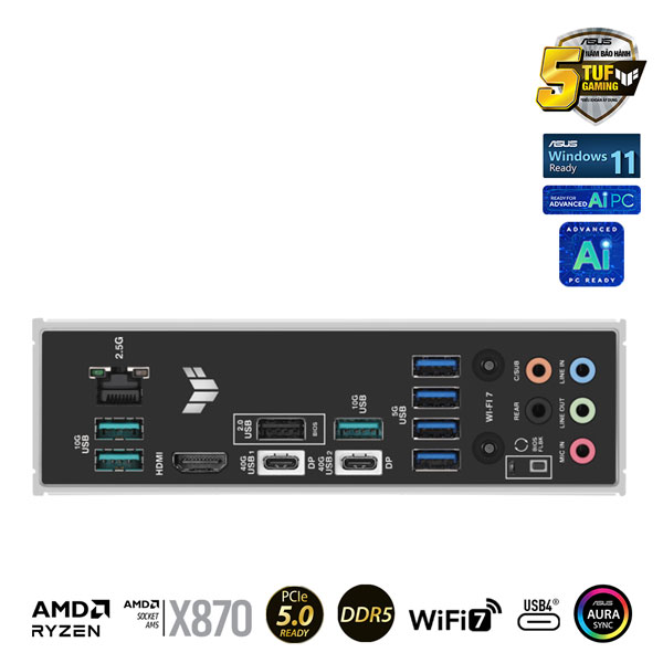 Mainboard Asus TUF GAMING X870-PLUS WIFI (AMD X870/AM5/DDR5/WIFI/ATX)