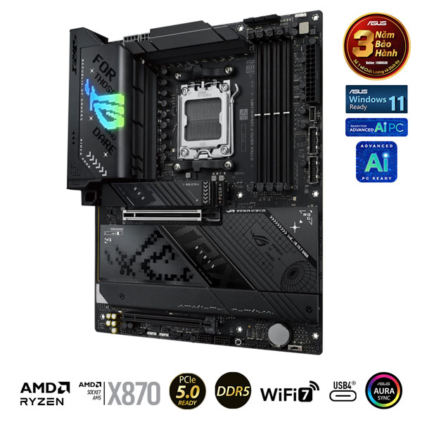 Mainboard Asus ROG STRIX X870-F GAMING WIFI (AMD X870/AM5/DDR5/WIFI/ATX)