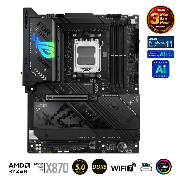 Mainboard Asus ROG STRIX X870-F GAMING WIFI (AMD X870/AM5/DDR5/WIFI/ATX)