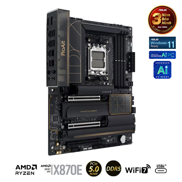 Mainboard Asus ProArt X870E-CREATOR WIFI (AMD X870/AM5/DDR5/WIFI/ATX)