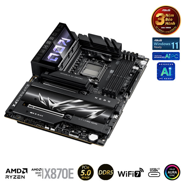 Mainboard Asus ROG CROSSHAIR X870E HERO (AMD X870/AM5/DDR5/WIFI/ATX)