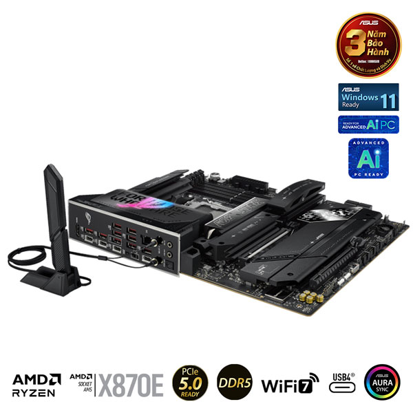 Mainboard Asus ROG STRIX X870E-E GAMING WIFI (AMD X870/AM5/DDR5/WIFI/ATX)