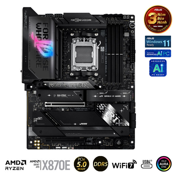 Mainboard Asus ROG STRIX X870E-E GAMING WIFI (AMD X870/AM5/DDR5/WIFI/ATX)