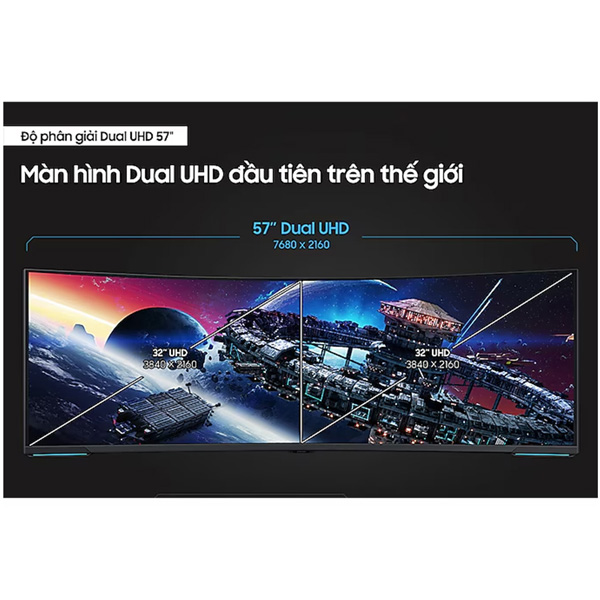 Màn hình Samsung Odyssey Neo G9 G95NC LS57CG952NEXXV (57Inch/ VA/ DUHD/ 240Hz/ Cong)