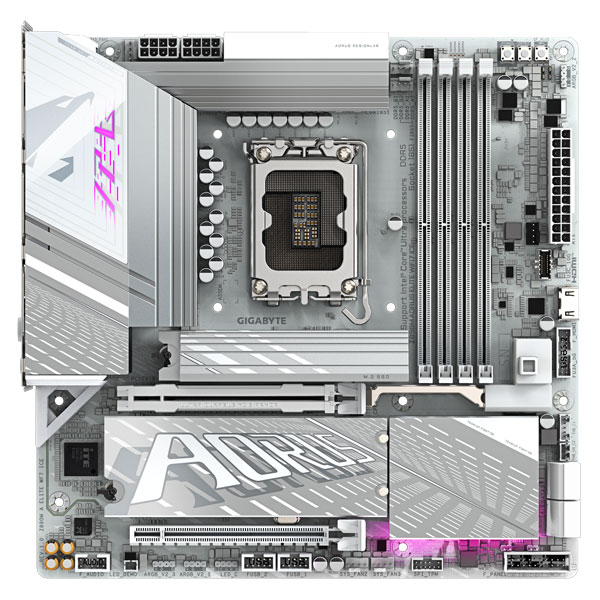 Mainboard Gigabyte Z890M AORUS ELITE WIFI7 ICE (Intel Z890, Socket LGA1851, m-ATX, 4 khe RAM DDR5)