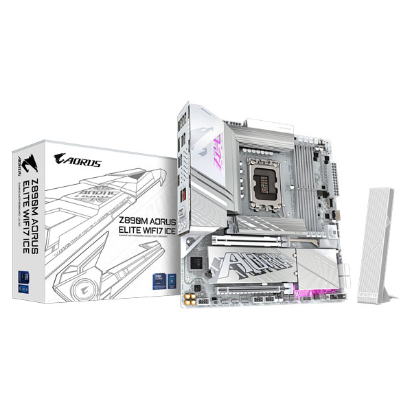 Mainboard Gigabyte Z890M AORUS ELITE WIFI7 ICE (Intel Z890, Socket LGA1851, m-ATX, 4 khe RAM DDR5)