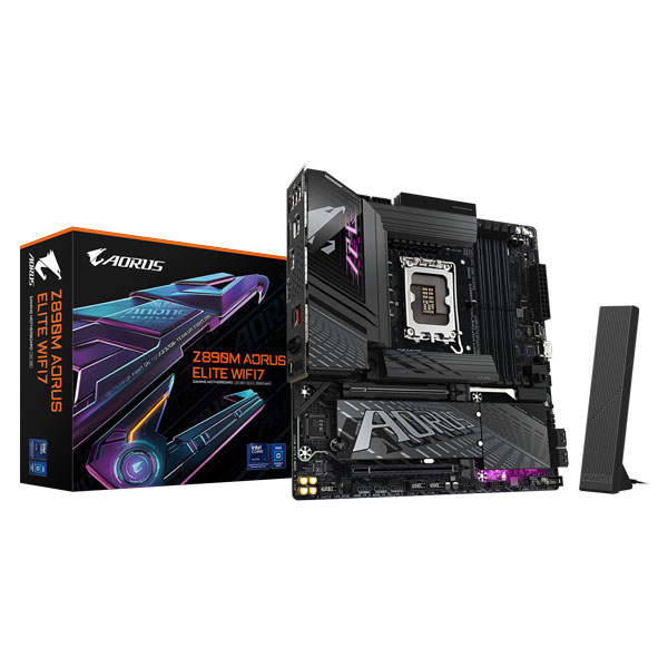 Mainboard Gigabyte Z890M AORUS ELITE WIFI7 (Intel Z890, Socket LGA1851, m-ATX, 4 khe RAM DDR5)