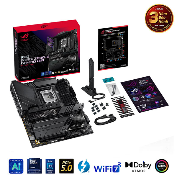 Mainboard Asus ROG STRIX Z890-E GAMING WIFI (Intel Z890, Socket LGA1851, ATX, 4 khe RAM DDR5)