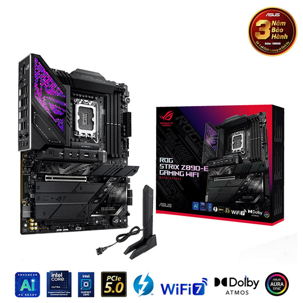 Mainboard Asus ROG STRIX Z890-E GAMING WIFI (Intel Z890, Socket LGA1851, ATX, 4 khe RAM DDR5)