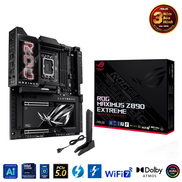 Mainboard Asus ROG MAXIMUS Z890 EXTREME DDR5 (Intel Z890, Socket LGA1851, ATX, 4 khe RAM DDR5)