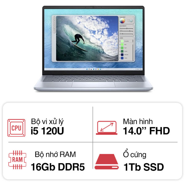 Laptop Dell Inspiron 5440 71034769 (Core 5 120U/ 16GB RAM/ 1TB SSD/ 14 inch FHD+/ Win 11/ Office/ Vỏ nhôm)