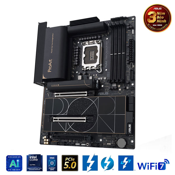 Mainboard Asus ProArt Z890-CREATOR WIFI DDR5 (Intel Z890, Socket LGA1851, ATX, 4 khe RAM DDR5)