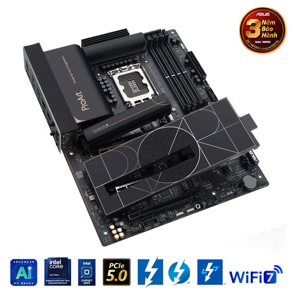 Mainboard Asus ProArt Z890-CREATOR WIFI DDR5 (Intel Z890, Socket LGA1851, ATX, 4 khe RAM DDR5)