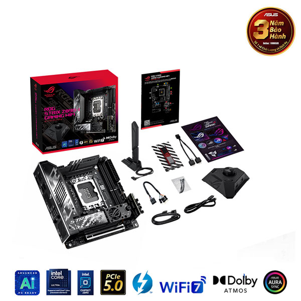 Mainboard Asus ROG STRIX Z890-I GAMING WIFI DDR5 (Intel Z890, Socket LGA1851, Mini-ITX, 2 khe RAM DDR5)