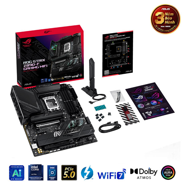 Mainboard Asus ROG STRIX Z890-F GAMING WIFI DDR5 (Intel Z890, Socket LGA1851, ATX, 4 khe RAM DDR5)