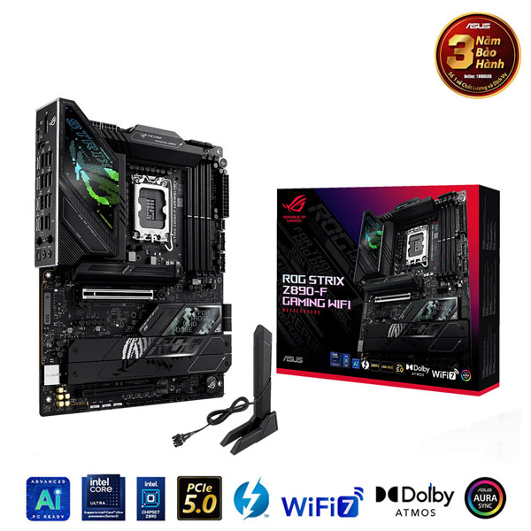 Mainboard Asus ROG STRIX Z890-F GAMING WIFI DDR5 (Intel Z890, Socket LGA1851, ATX, 4 khe RAM DDR5)