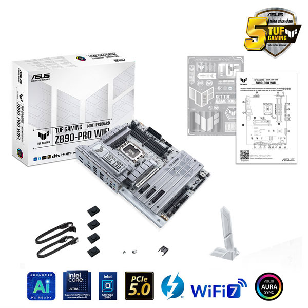 Mainboard Asus TUF GAMING Z890-PRO WIFI DDR5 (Intel Z890, Socket LGA1851, ATX, 4 khe RAM DDR5)