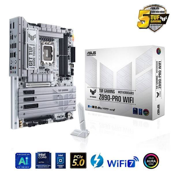 Mainboard Asus TUF GAMING Z890-PRO WIFI DDR5 (Intel Z890, Socket LGA1851, ATX, 4 khe RAM DDR5)