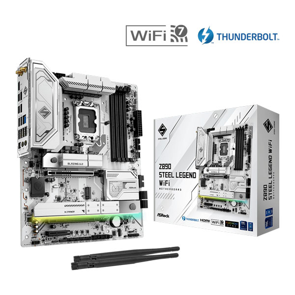 Mainboard Asrock Z890 STEEL LEGEND WIFI DDR5 (Intel Z890, Socket LGA1851, ATX, 4 khe RAM DDR5)