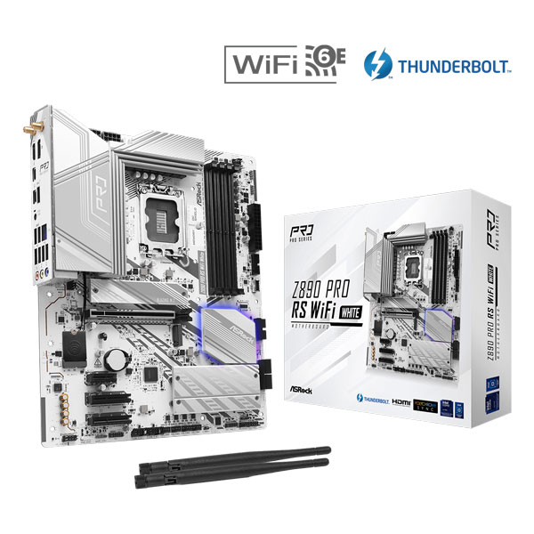 Mainboard Asrock Z890 PRO RS WIFI WHITE DDR5 (Intel Z890, Socket LGA1851, ATX, 4 khe RAM DDR5)