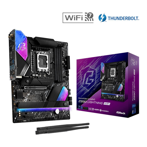 Mainboard Asrock Z890 Lightning WiFi DDR5 (Intel Z890, Socket LGA1851, ATX, 4 khe RAM DDR5)